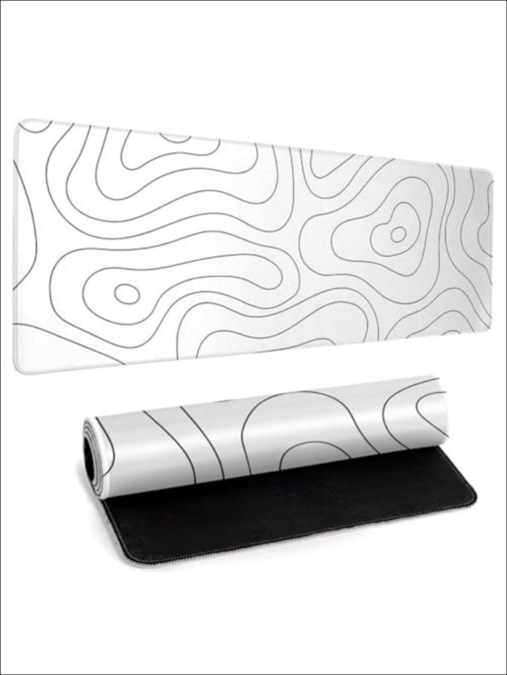 Large Gaming Mouse Pad Desk Mat with Stitched Edge Non-Slip Rubber Base
